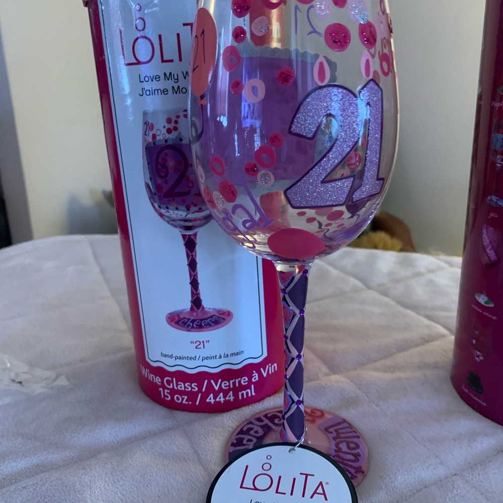 Lolita 21st Birthday Wine Glass